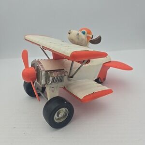 VTG Buddy L Super Dog Single Prop Biplane‎ w/ Dog Pilot - Made in Japan